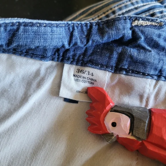 Blue Striped Denim Pants 36x34 - Picture 5 of 13